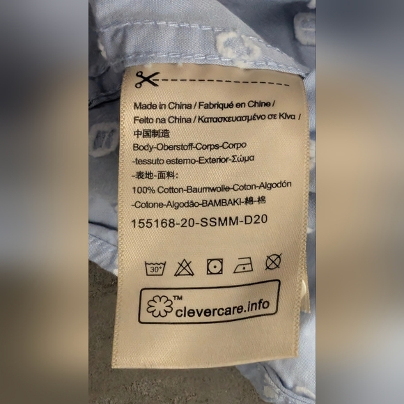 Scotch And Soda Long Sleeve Button Down Patterned Shirt, Large - Picture 12 of 15